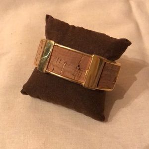 J.Crew Gold and Cork Bracelet